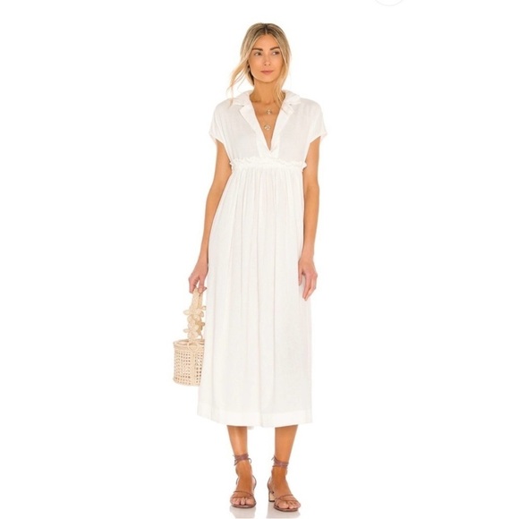 Free People All Occasions Shirt Dress in Cream NWOT - Picture 1 of 8